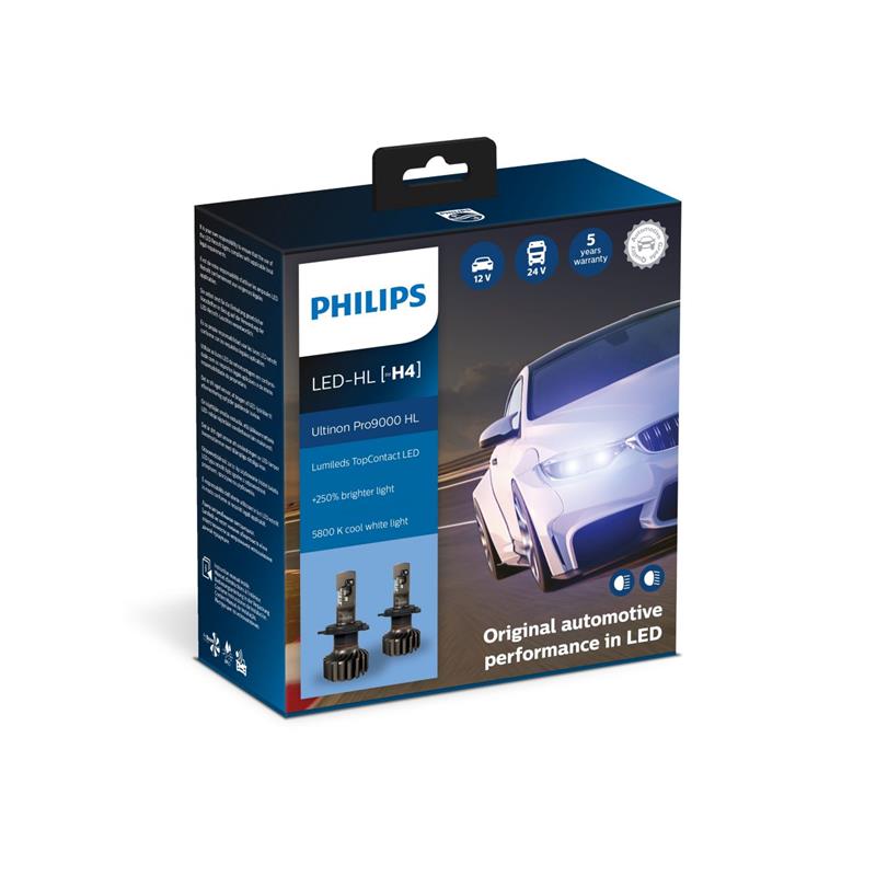 Slud Skråstreg Examen album Philips Ultinon Pro9000 HB3/HB4 LED