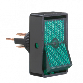 Kontakt firkantet on-off grn 16amp