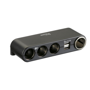 Strmudtag med 4 udtag og USB 12/24v