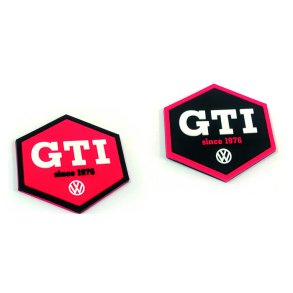 VW GTI gummimagnet, flerfarvet, 2 stk.