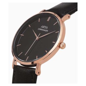 Arya Copenhagen Ethereal Dark - Rose Gold Sort L�der