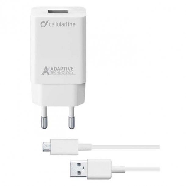 Cellularline 220 V lader mikro-USB-kit, 15W, Samsung,