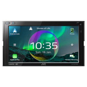 JVC KW-M875DBW 2-din radio trdls CarPlay/Android Auto