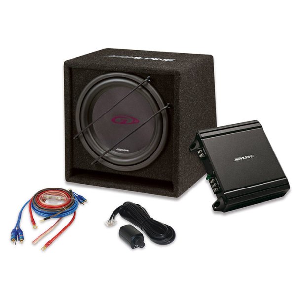Alpine 12" subwoofer med forstrker