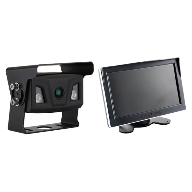 Infrardt farvebakkamera m. 7" TFT dual-input monitor