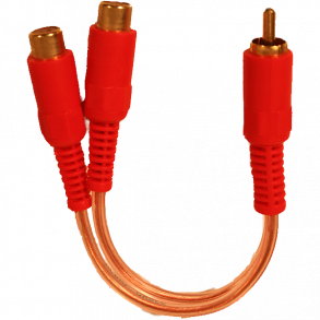 Y-kabel, 2 hun til 1 han