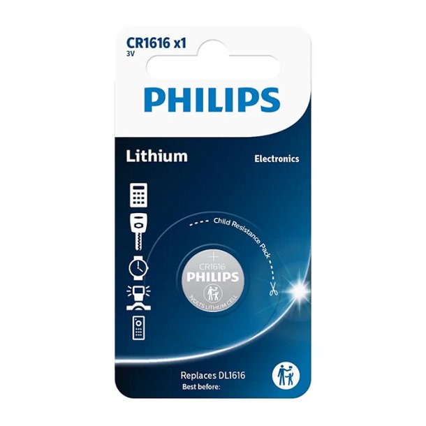 Philips CR1616 Knapcelle batteri 3V