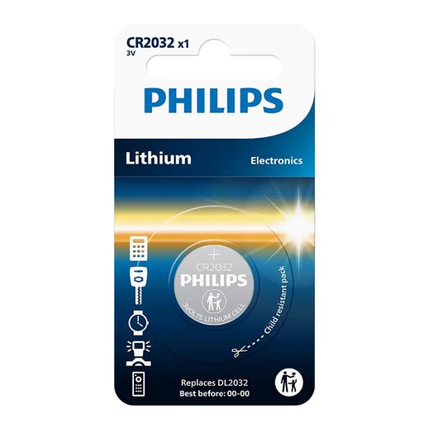 Philips CR2032 Knapcelle batteri 3V