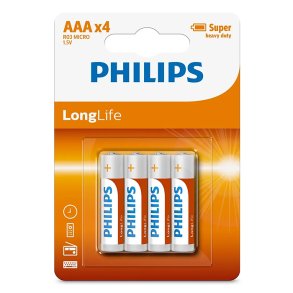 Philips Longlife AAA batteri 4 stk.