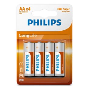 Philips Longlife AA batteri 4 stk.