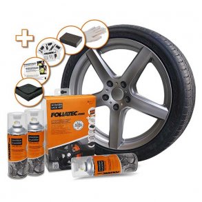 Foliatec f�lgmaling kit 2K, blank riffel metallic