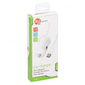 Allride Connect 2,0 cigarett�nder oplader, USB-C, 2,1A,