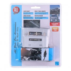 Allride cigart�nderudtag, 3 x str�mudtag, 12V-24V, max