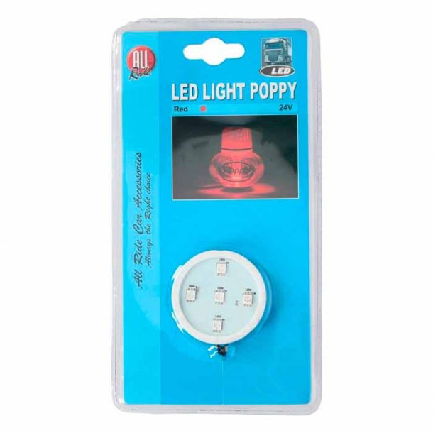 Poppy lys, Allride, 5 leds, rd, 24v