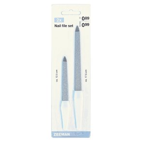 Neglefil s�t m. to 12,5/17,5 cm