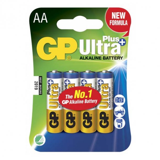 Gp ultra plus alkaline aa 4 stk. batterier