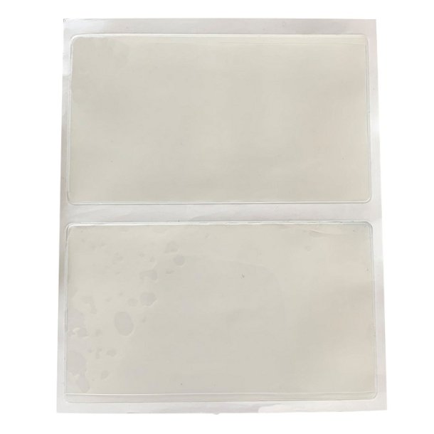 Selvklbende plastlomme til P-billet 10,5x6 cm
