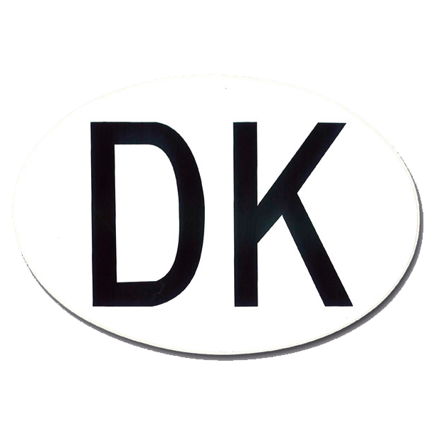 Trykt DK-skilt lille