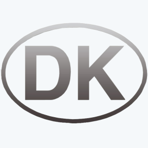 Udsk�ret dk skilt s�lv bogstavh�jde 33mm