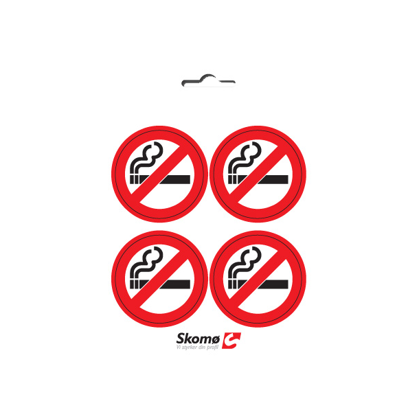 Ikke ryger, 5, hvid ark m/4stk