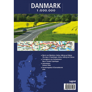 Danmarks folde ud kort