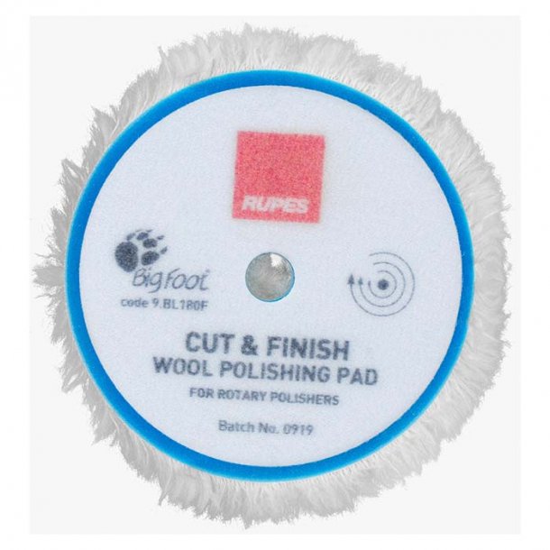 Rotary �:80 mm wool pad, cut & finish �75mm pad, 1 stk.