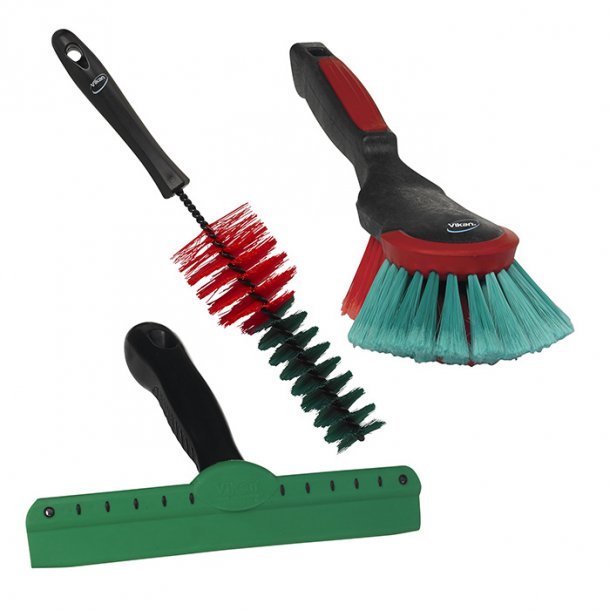 Vikan Transport kampagne kit, 2 b�rster & 1stk Wipe