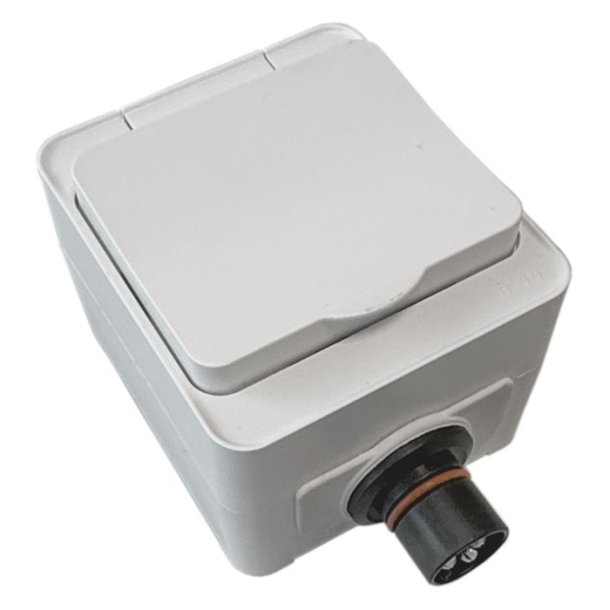 DEFA Plugin udtag 230V Single hvid