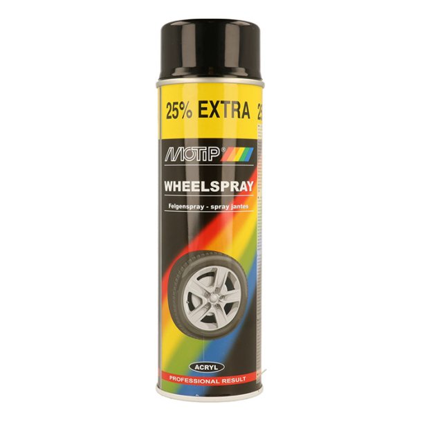 Motip flgspray black high gloss 500ml