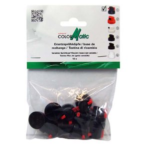 Motip flad dyse, gul-sort (10 stk)