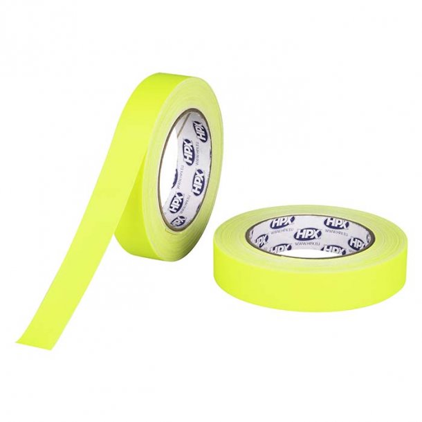 Gaffer tape fluo yellow, 25mm x 25m