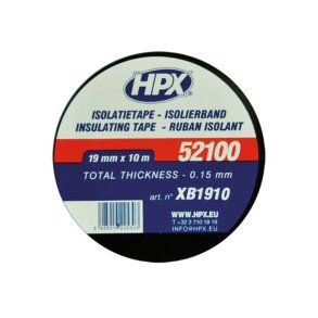 Lux isolerbnd sort 1 stk. 19mm x 10m