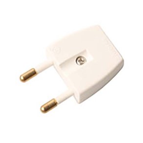 Stikprop s1 flad u/jord. hvid 16/250v han