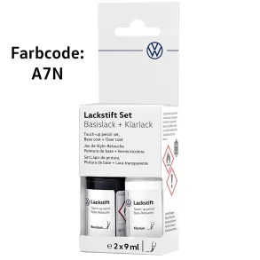 VW Lakstift A7N Limestone Grey Met. inkl. klarlak