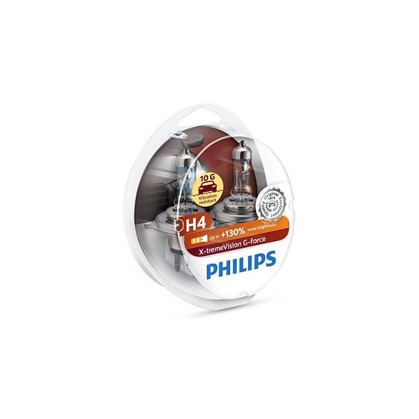 Philips H4 X-tremeVision G-Force +130% (2 stk)