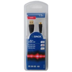 Sinox USB til Micro USB 2.0 1m sort 