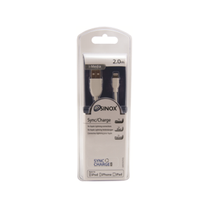 Sinox USB til Lightning 2m hvid