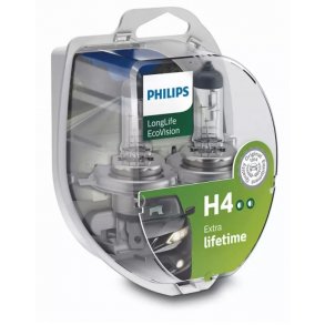 Philips h4 ecovision (longlife) - 2-pak