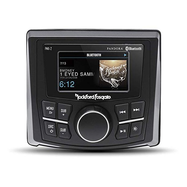 Rockford Fosgate Marine PMX-2 Punch Marine Compact AM/FM/WB Digital Media Receiver 2.7" Display