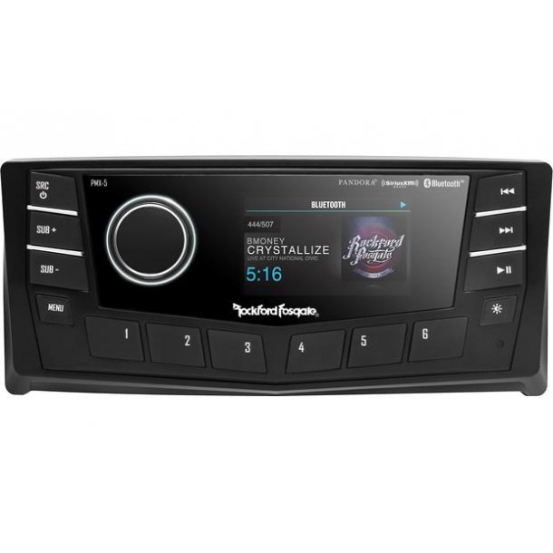 Rockford Fosgate Marine PMX-5CAN Punch Marine AM/FM/WB Digital Media Receiver 2.7" Display w/ CAN bus