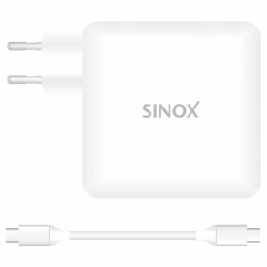 Sinox USB-C omformer 230V 87W hvid
