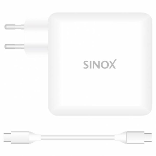 Sinox USB-C omformer 230V 87W hvid